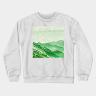 Tropical Green Mountains Oil Effects 3 Crewneck Sweatshirt